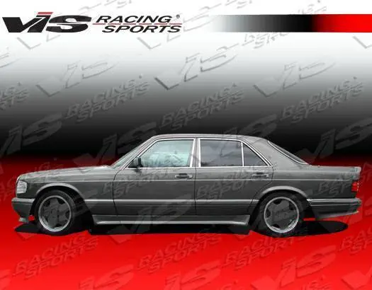 1981-1991 Mercedes S-Class W126 4Dr Euro Tech Side Skirts - Image 2