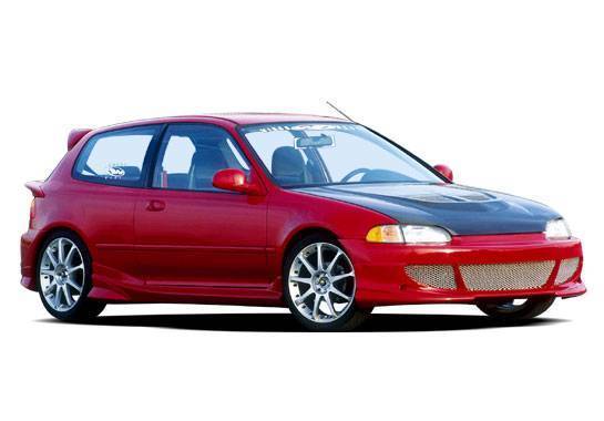 1992-1995 Honda Civic Hb Bigmouth 4Pc Complete Kit W/Tuner 2 Sides & Voltex Rear - Image 2