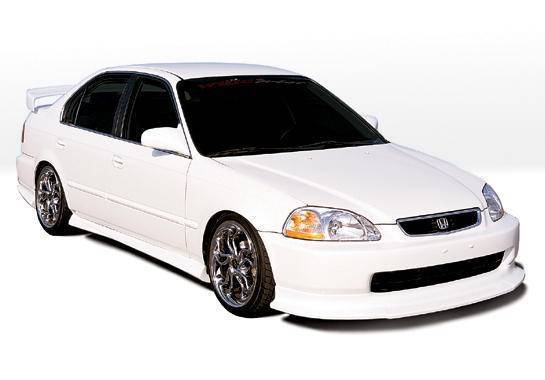 1996-1998 Honda Civic 4Dr Racing Series 4Pc Kit W/ Touring Style Front Lip Polyurethane - Image 2