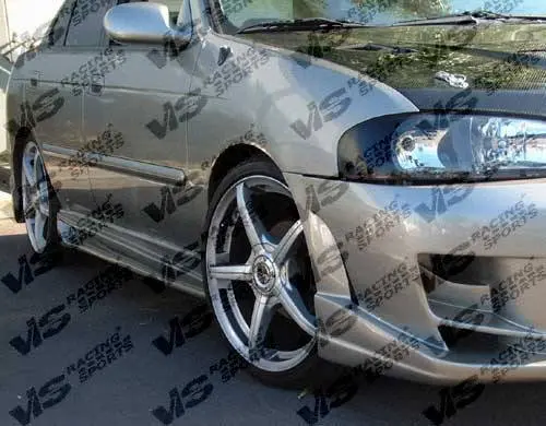 2000-2003 Nissan Sentra 4Dr Ballistix Side Skirts - Image 2