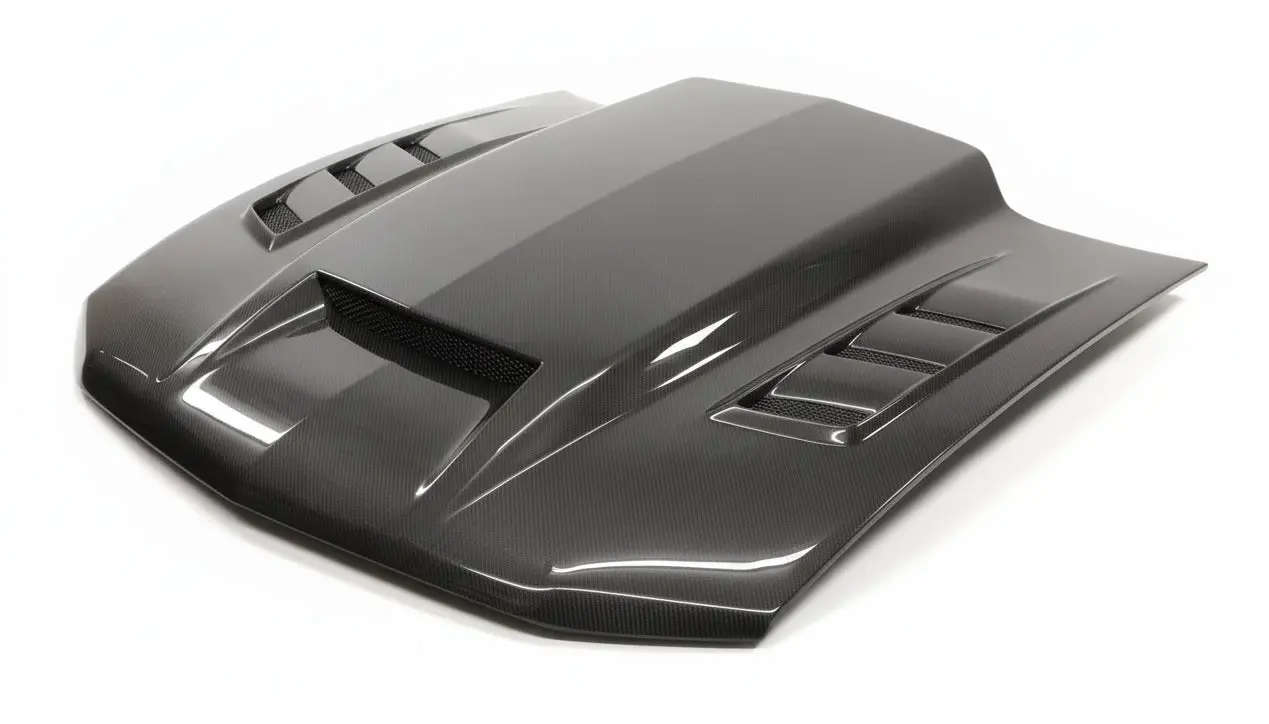 2010-2012 Ford MUSTANG Terminator Style Carbon Fiber Hood - Image 2