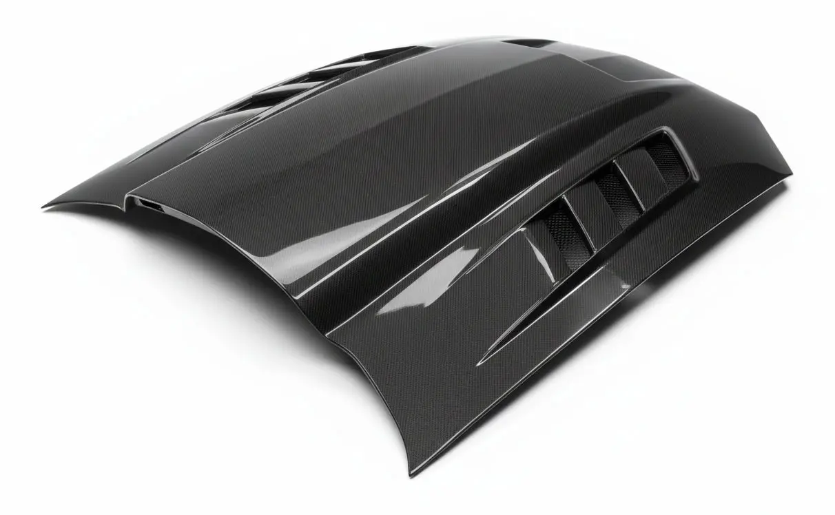 2010-2012 Ford MUSTANG Terminator Style Carbon Fiber Hood - Image 3