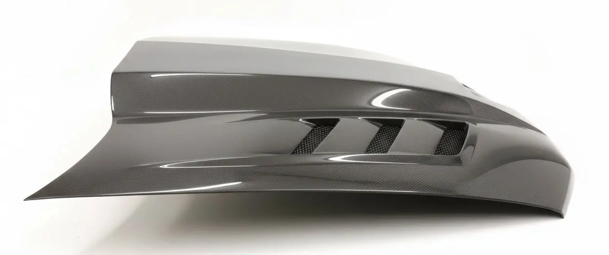 2010-2012 Ford MUSTANG Terminator Style Carbon Fiber Hood - Image 4