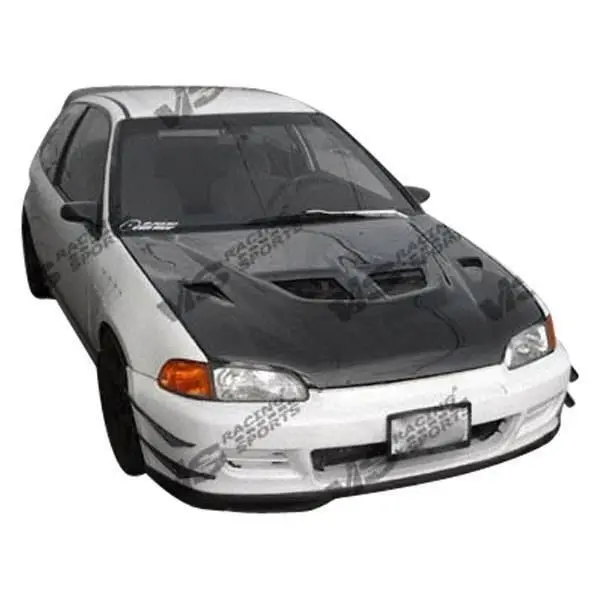 Carbon Fiber Hood EVO Style for Honda Civic 2DR 1992-1995 - Image 2