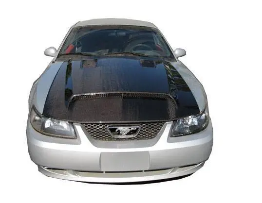 Carbon Fiber Hood GT 500 Style for Ford MUSTANG 2DR 1999-2004 - Image 2