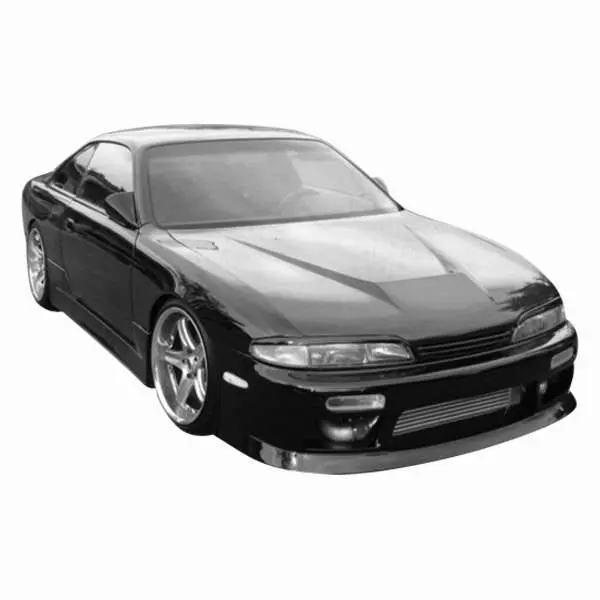 Carbon Fiber Hood Invader Style for Nissan 240SX 2DR 1995-1996 - Image 2
