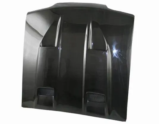 Carbon Fiber Hood Mach 5 Style for Ford MUSTANG 2DR 1987-1993 - Image 2