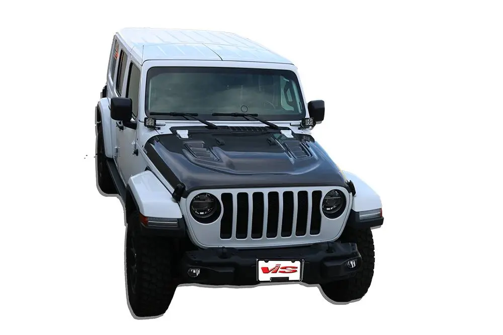 Carbon Fiber Hood Rubicon Style Style for Jeep Wrangler JL 4DR 2018-2019 - Image 2
