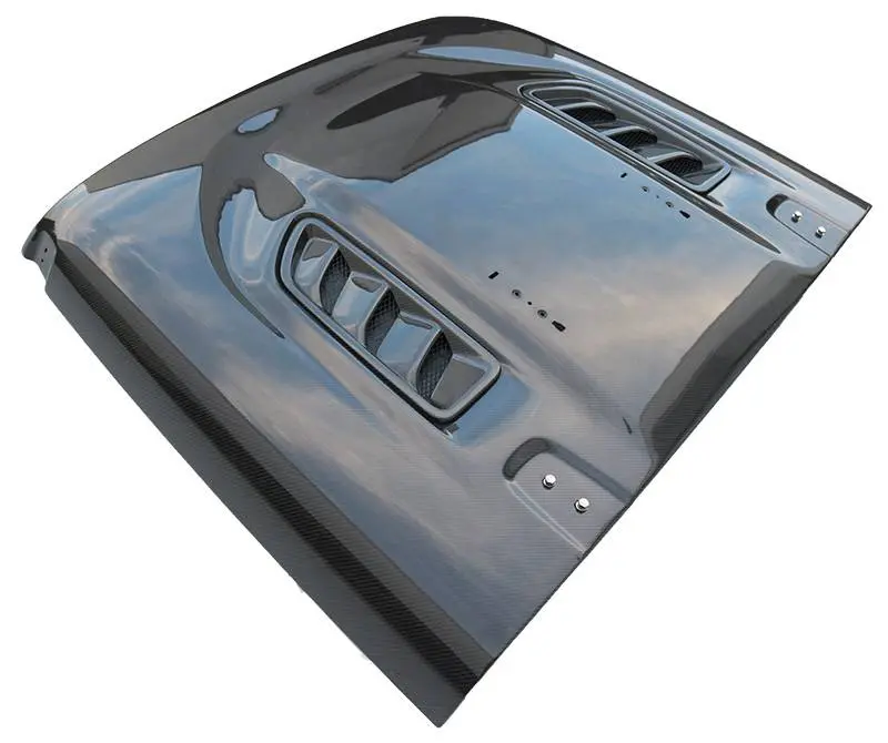 Carbon Fiber Hood Rubicon Style Style for Jeep Wrangler JL 4DR 2018-2019 - Image 3