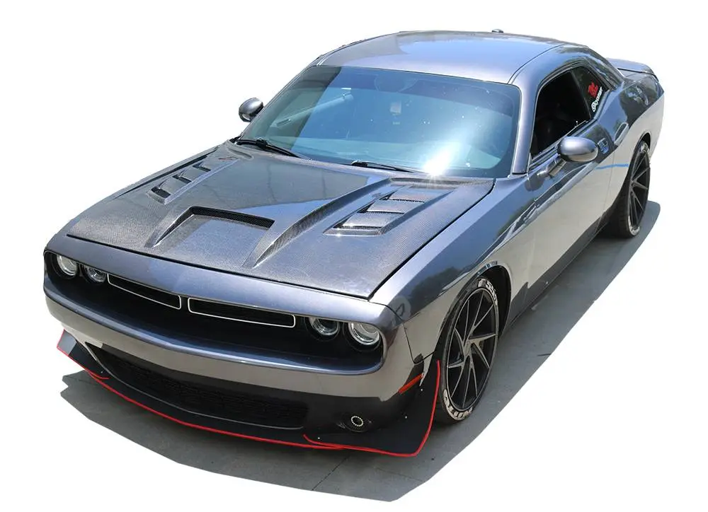 Carbon Fiber Hood Terminator Style for Dodge Challenger 2DR 2008-2022 - Image 2