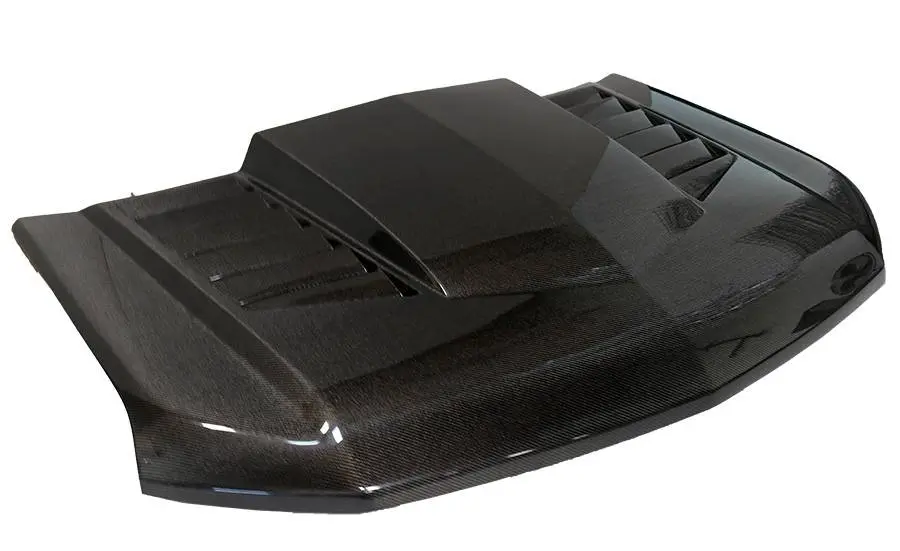 Carbon Fiber Hood TMS Style for Chevrolet Silverado 1500 2019-2026 - Image 2