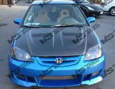 Carbon Fiber Hood Xtreme GT Style for Honda Civic 2DR & 4DR 2001-2003 - Image 5