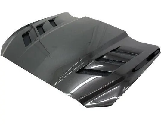 Double Sided Carbon Fiber Hood AMS Style for Ford MUSTANG 2DR 2015-2017