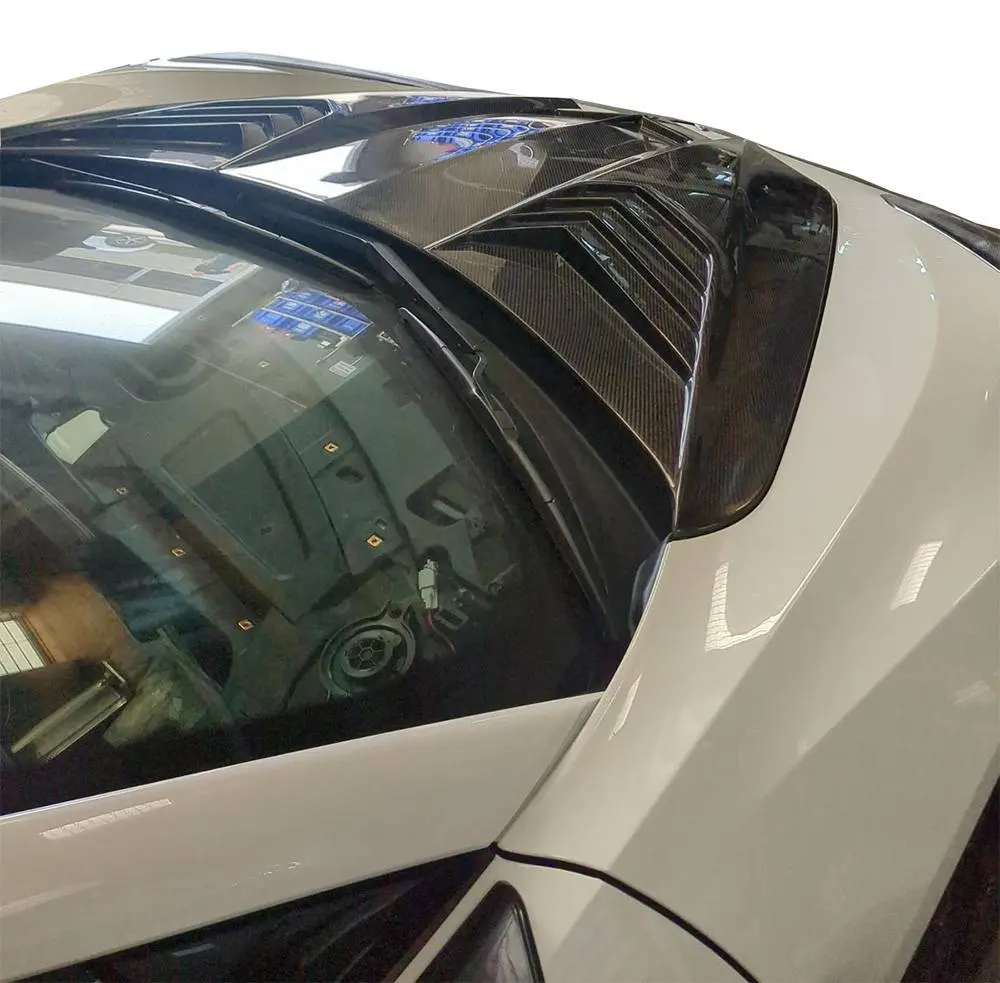 Double Sided Carbon Fiber Hood Apex Style for Chevrolet Corvette C8 2020-2024 - Image 3