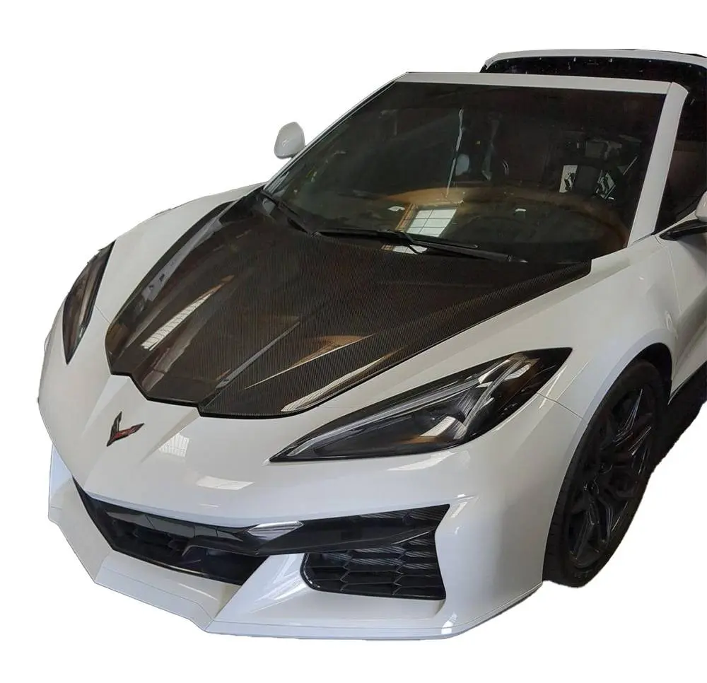 Double Sided Carbon Fiber Hood Oem Style for Chevrolet Corvette C8 2020-2024 - Image 2