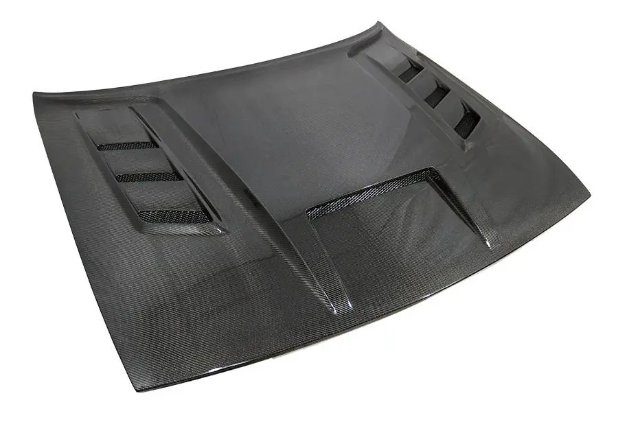 Double Sided Carbon Fiber Hood Terminator Style for Dodge Challenger 2DR 2008-2022 - Image 2