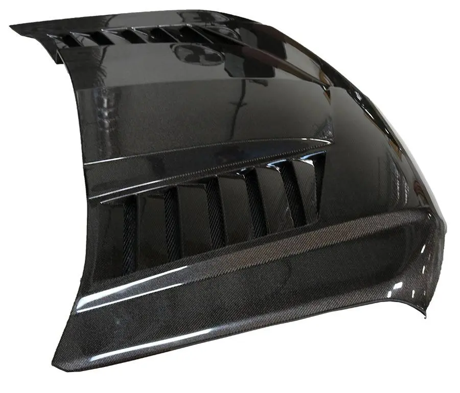 Double Sided Carbon Fiber Hood TMS Style for Chevrolet Silverado 1500 2019-2026 - Image 2