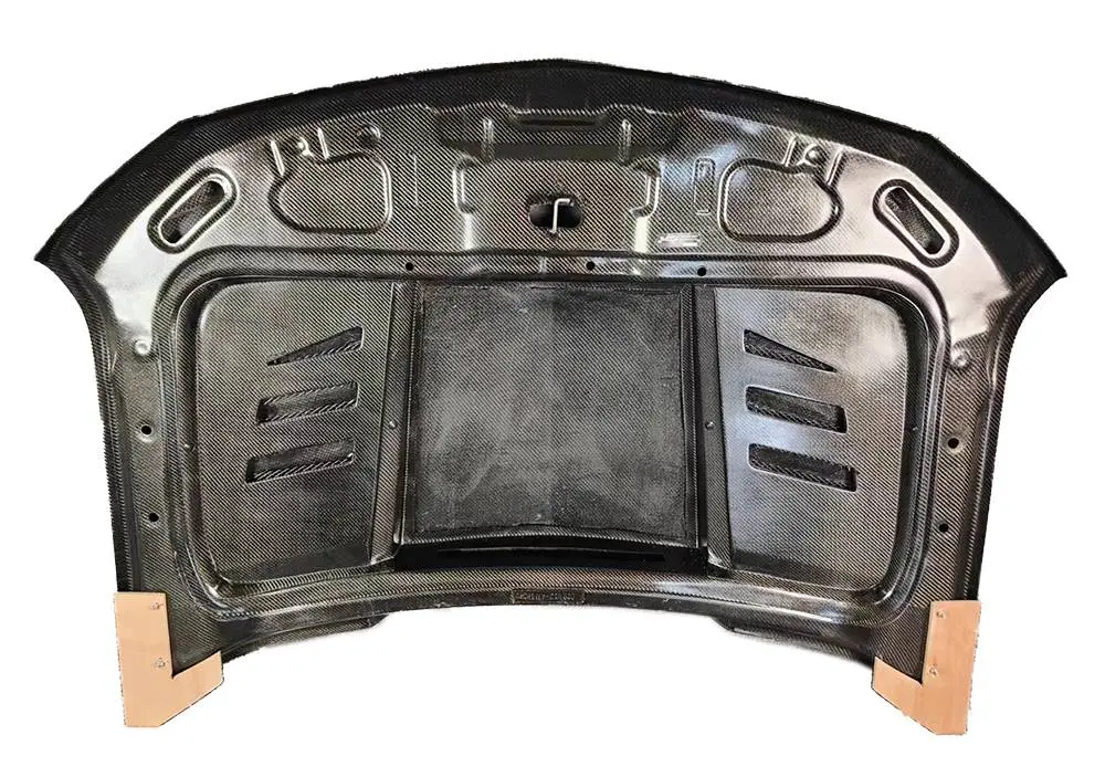 Double Sided Carbon Fiber Hood TMS Style for Chevrolet Silverado 1500 2019-2026 - Image 3